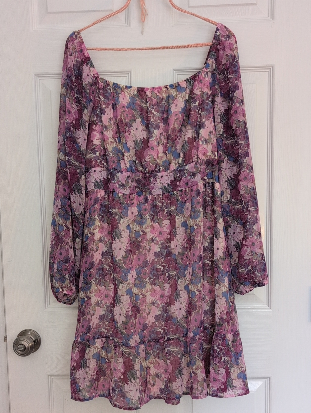 Rewind Pink and Purple Floral Blouse